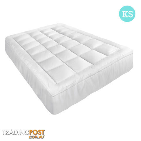 Luxury Mattress Topper Protector Pad Cover Pillowtop Memory Resistant KS Size