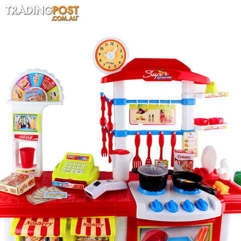 59Pcs Pretend Kitchen Supermarket Play Set Kids Children Home Cooking Toy