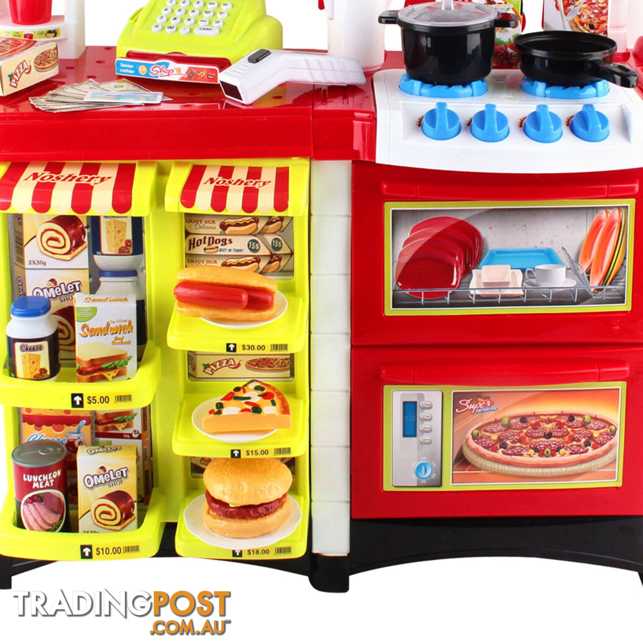 59Pcs Pretend Kitchen Supermarket Play Set Kids Children Home Cooking Toy