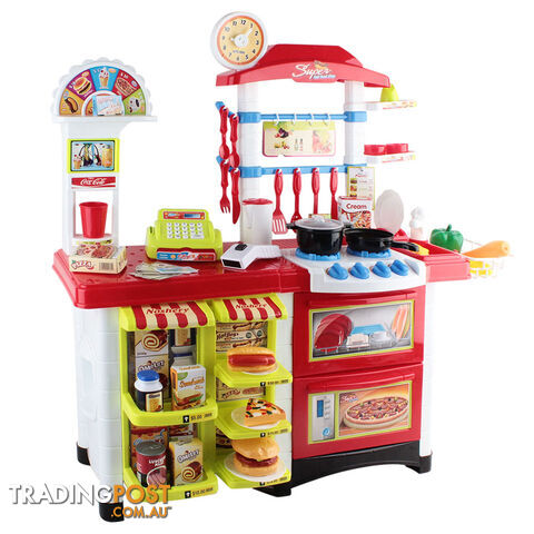59Pcs Pretend Kitchen Supermarket Play Set Kids Children Home Cooking Toy