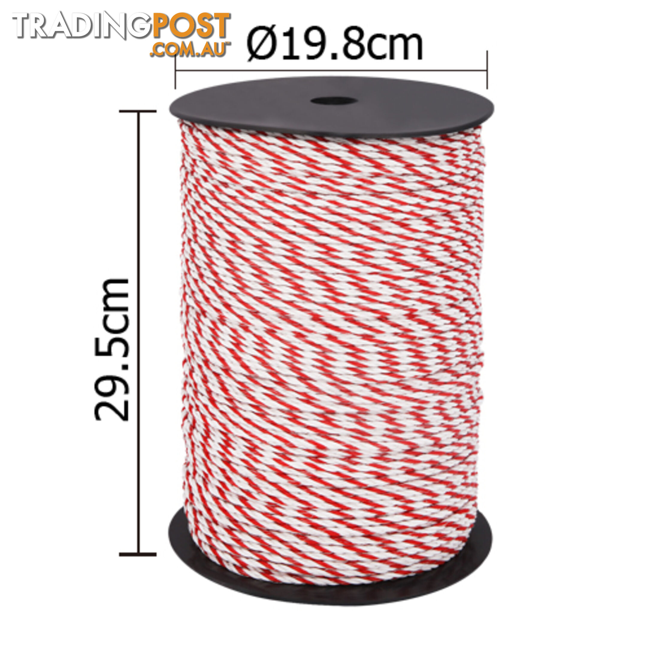 500m Poly Rope Roll Electric Fence Energiser Stainless Steel polyrope Insulator