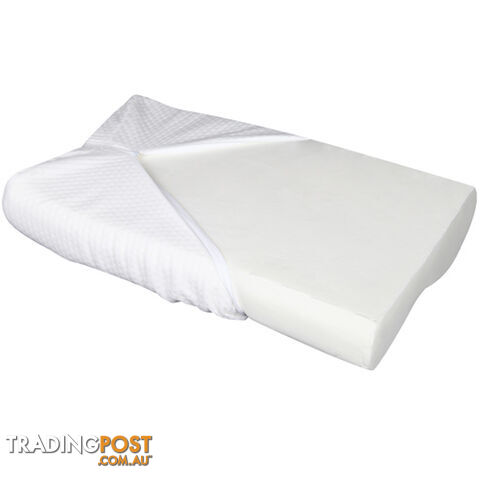 2 x Premium Cool Gel Top Memory Foam Pillow Contour Shape High Density