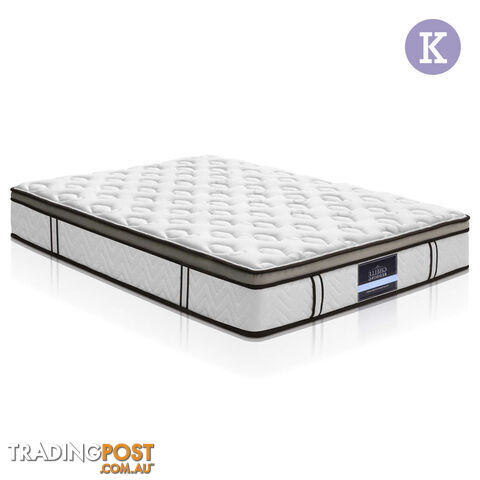 Natural Latex Euro Top Mattress Pocket Spring Back Support Foam Bed King Size