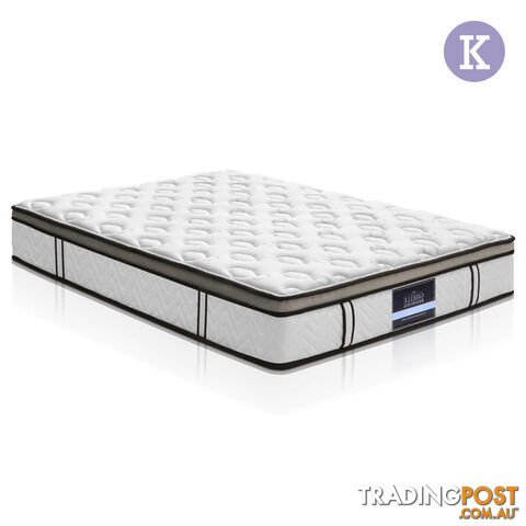 Natural Latex Euro Top Mattress Pocket Spring Back Support Foam Bed King Size