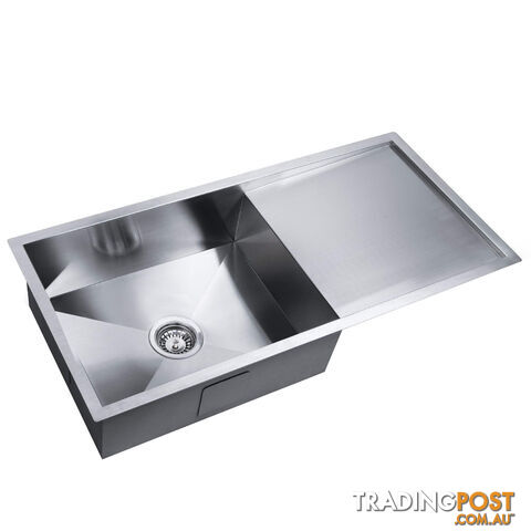 Handmade Stainless Steel Kitchen Laundry Sink Strainer Waste 960x450mm
