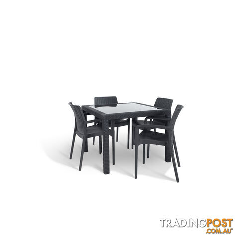 Keter Sumatra Table With 4 Bali Chairs Set