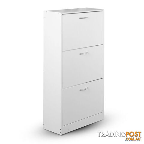3 Drawers Chest Shoe Cabinet Storage Organizer White
