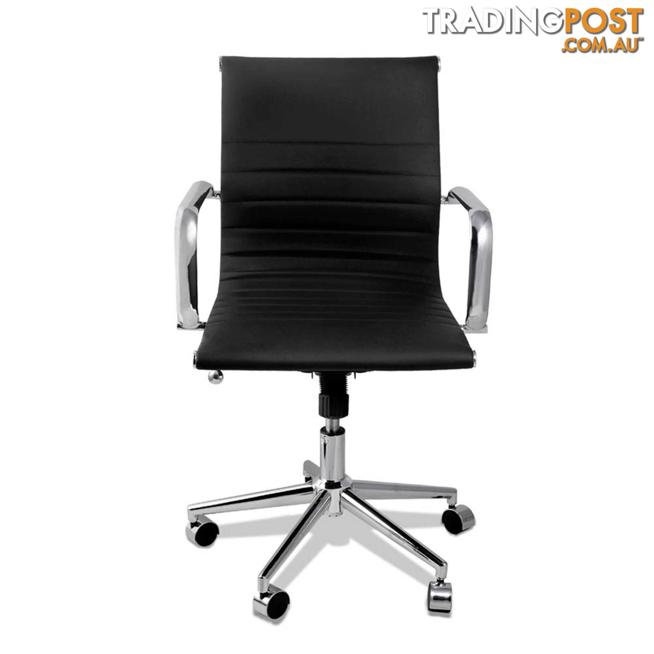 PU Leather Office Chair Eames Replica Executive Computer Work Ergonomic Black