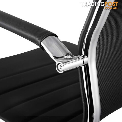 PU Leather Office Chair Eames Replica Executive Computer Work Ergonomic Black