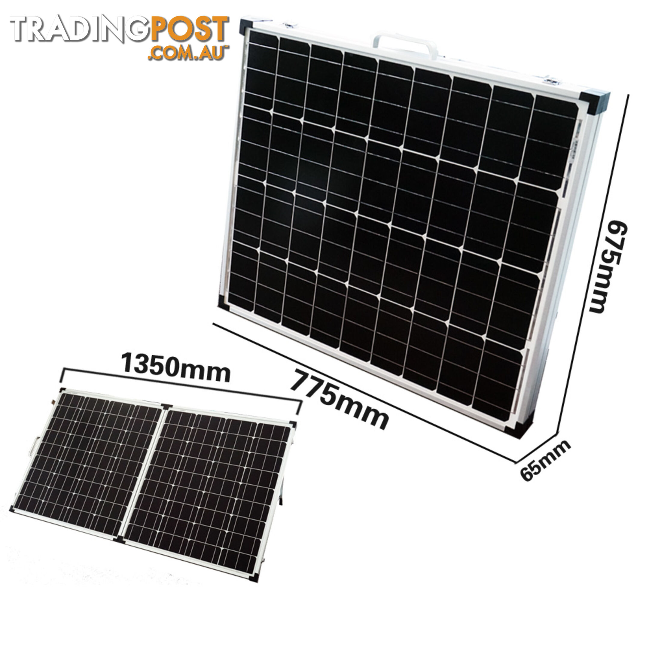 New 12V 160W Solar Folding Panel Kit Caravan Boat Camping Power Mono Charging