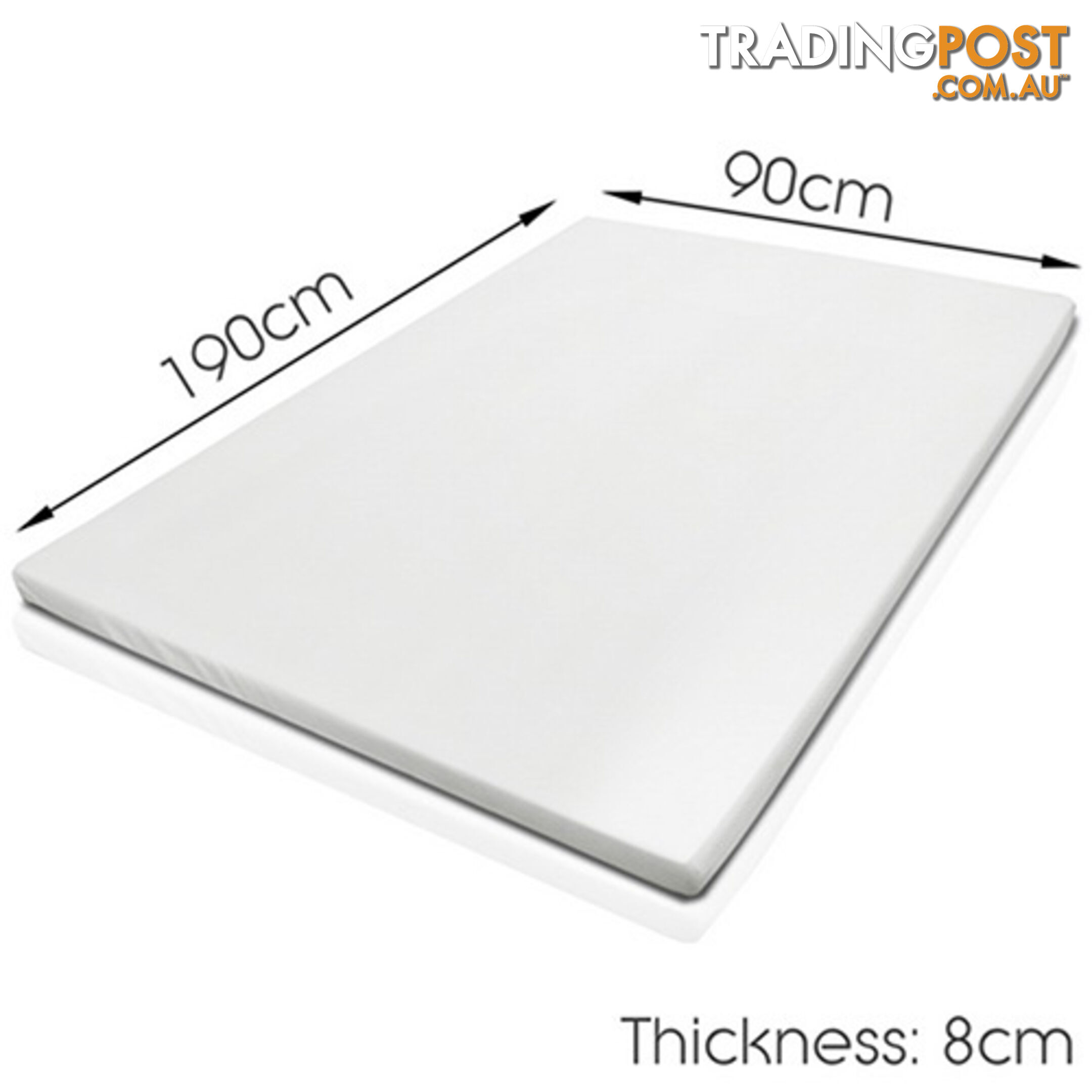 8cm Visco Elastic Memory Foam Mattress Topper Extra High Density Underlay Single