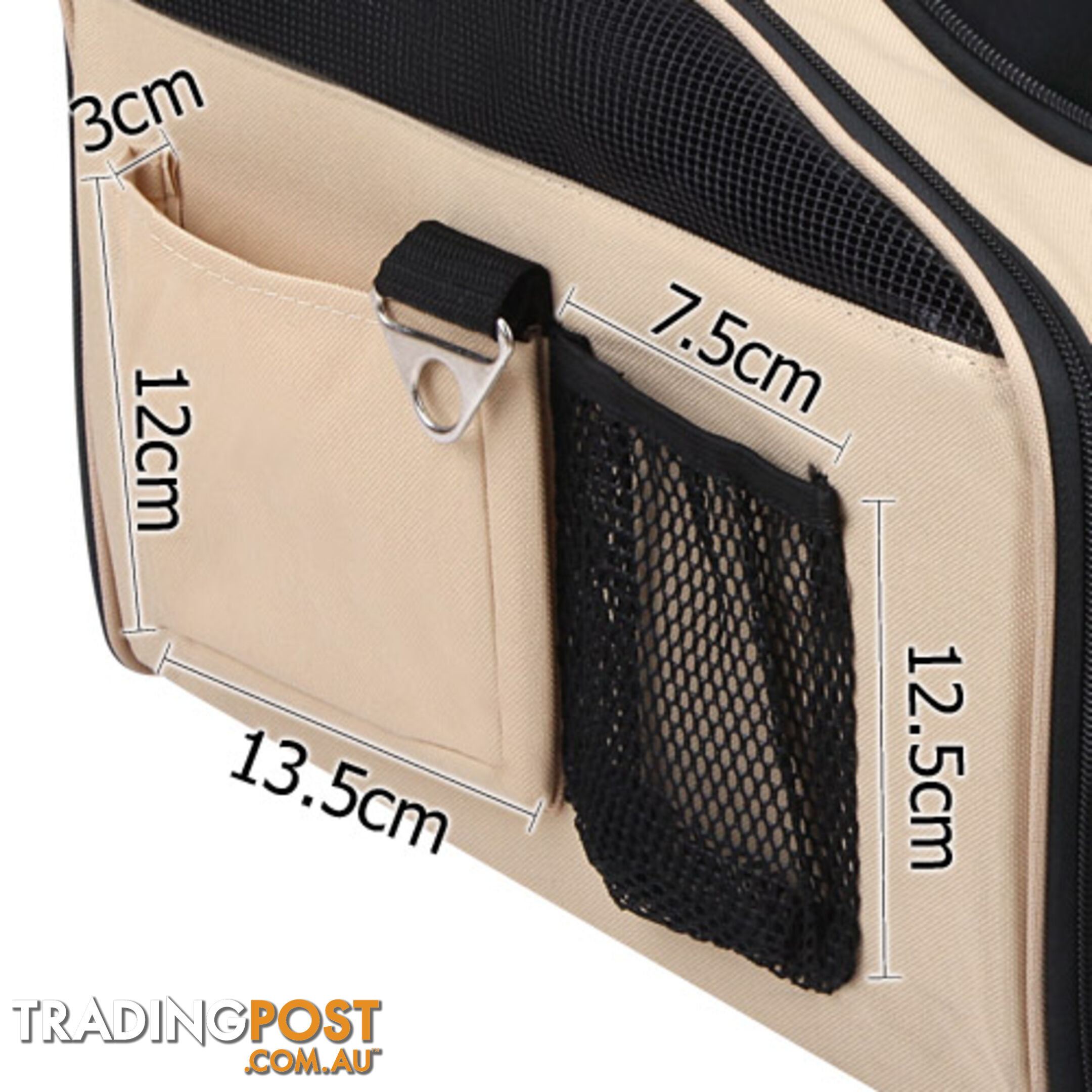 Pet Dog Cat Car Seat Carrier Travel Bag Small Beige