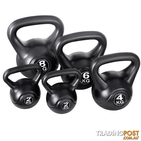 Kettle Bells Set Weight Training Kit Gym Fitness Exercise Lift Kettlebell