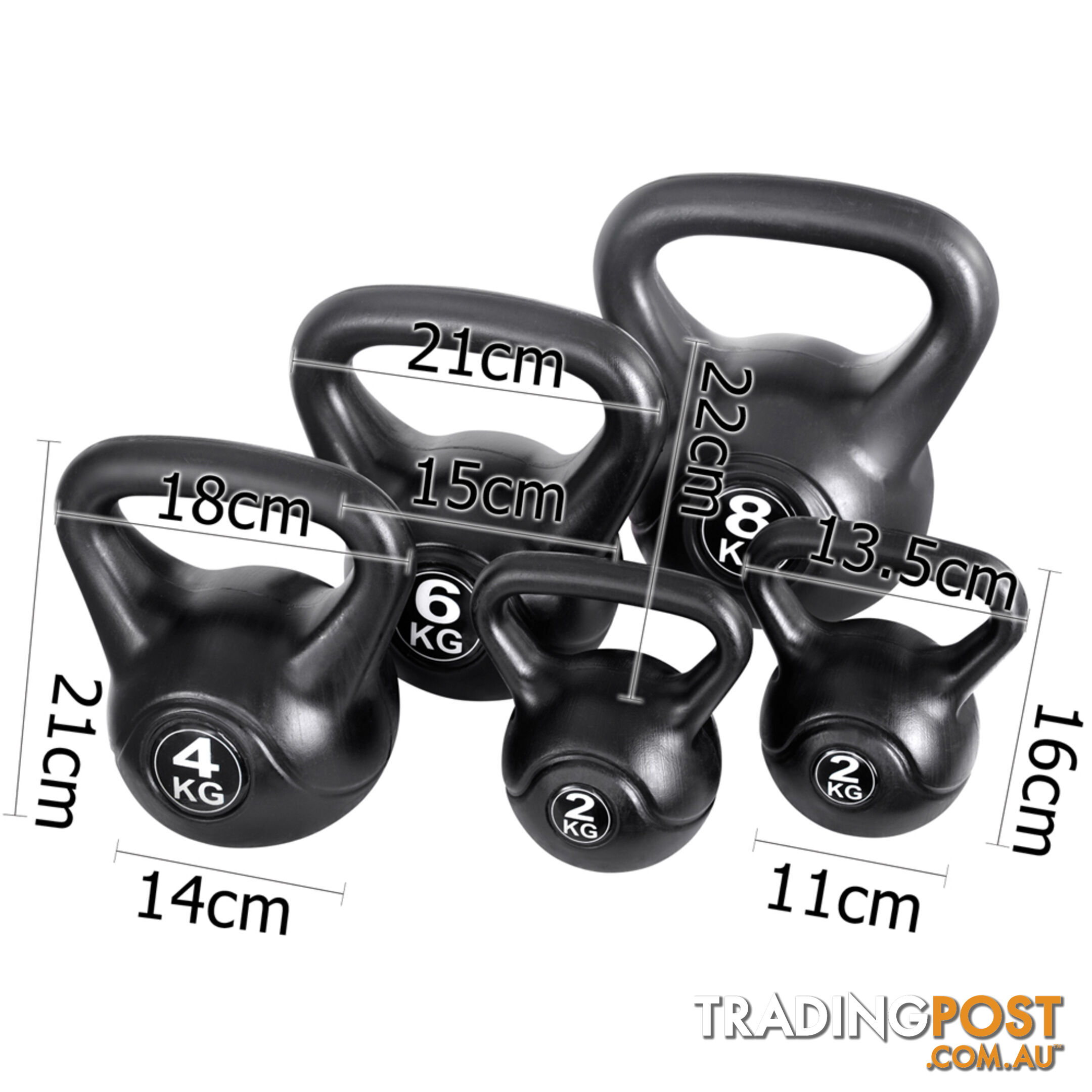 Kettle Bells Set Weight Training Kit Gym Fitness Exercise Lift Kettlebell