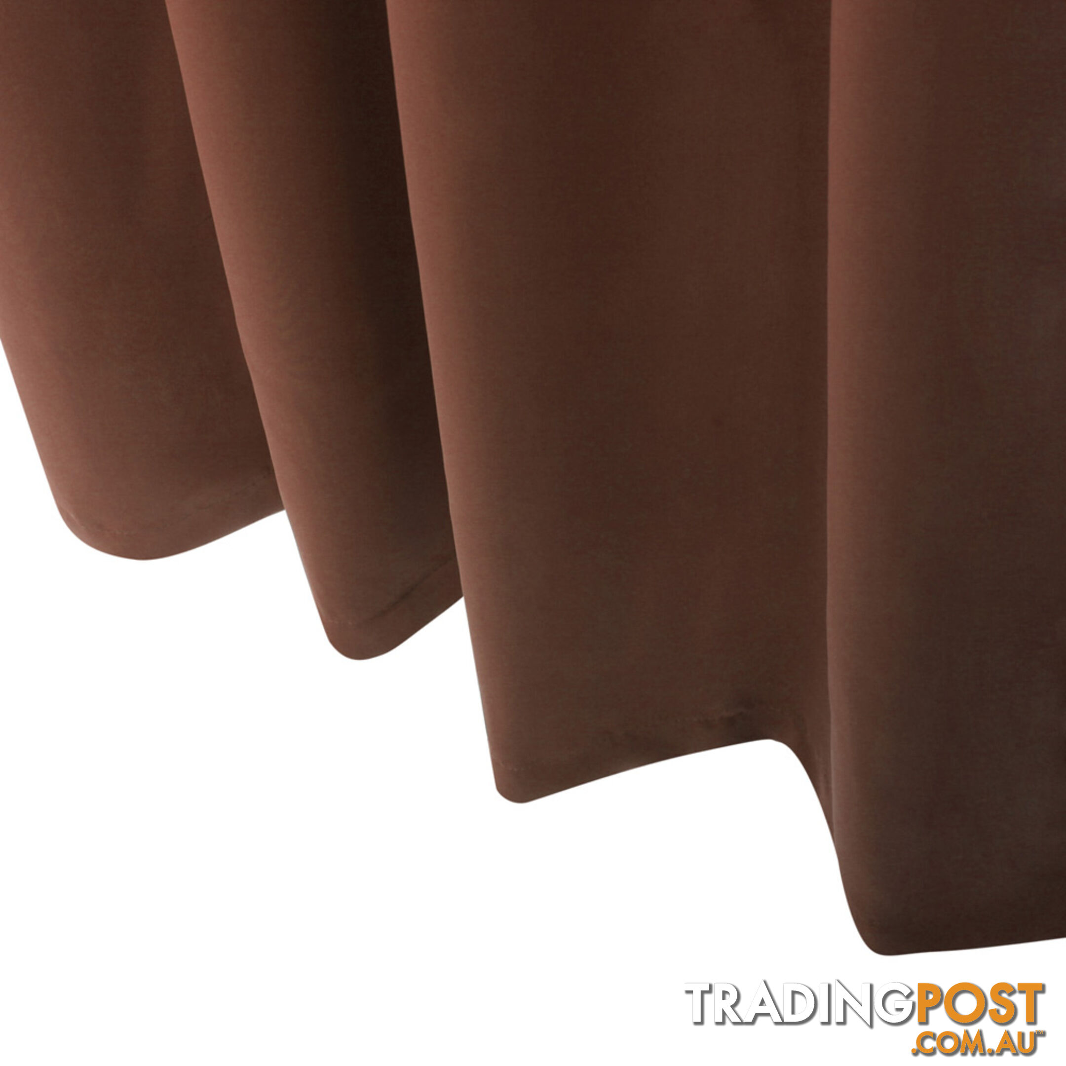 ArtQueen 3 Pass Eyelet Blockout Curtain Brown 300cm