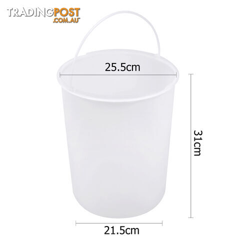 Swing Out Bin Kitchen Pull Out Garbage Waste Rubbish Trash Stainless Steel 14L