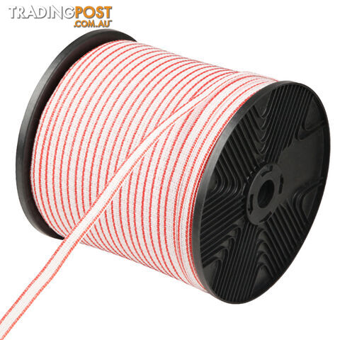 400m Poly Tape Electric Farm Fence Energiser Stainless Steel Polytape Insulator