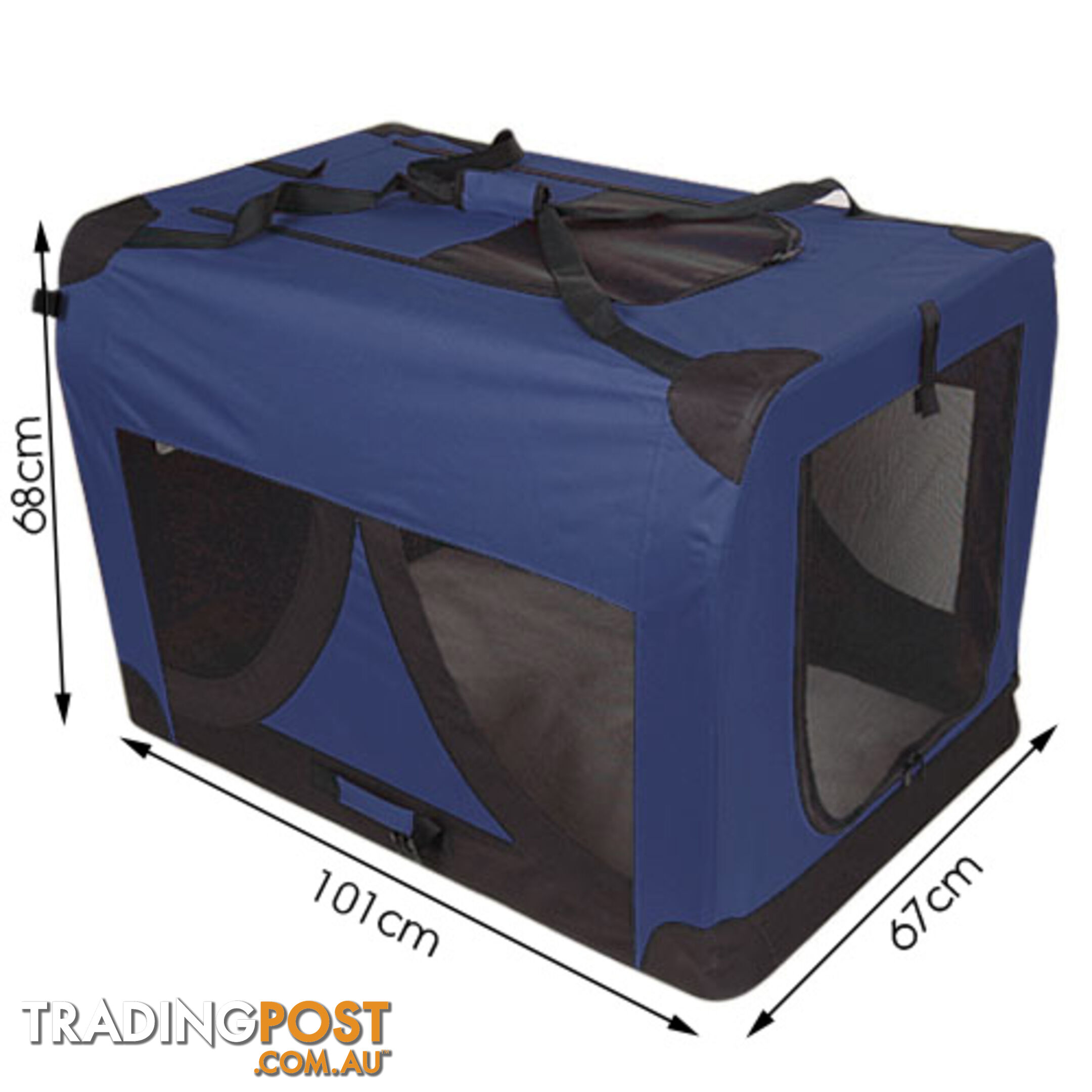 XL Pet Soft Cage Puppy Dog Cat Collapsible Crate Carrier Foldable Kennel Blue