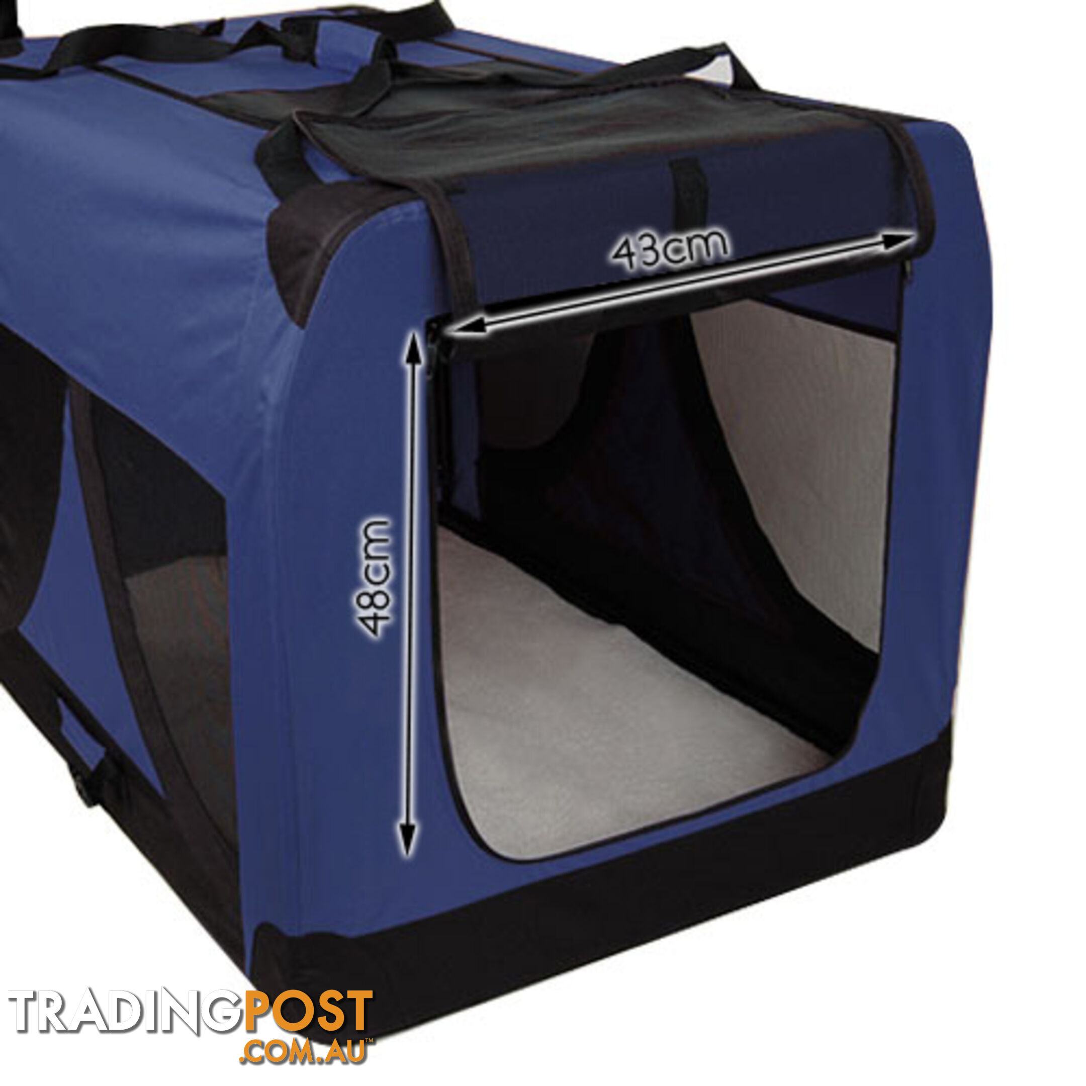 XL Pet Soft Cage Puppy Dog Cat Collapsible Crate Carrier Foldable Kennel Blue