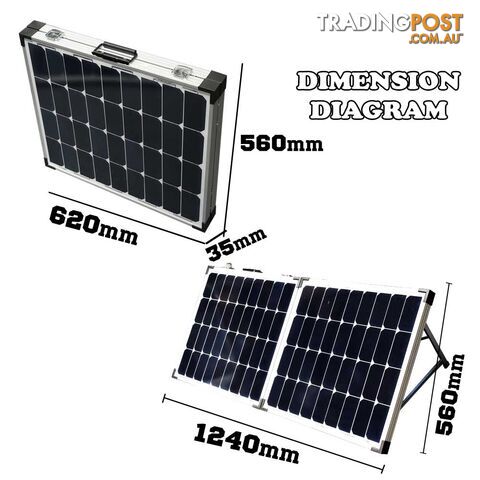 12V 140W Folding Solar Panel Kit Caravan Boat Camping Power Mono Charging Home