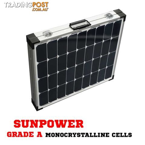 12V 140W Folding Solar Panel Kit Caravan Boat Camping Power Mono Charging Home