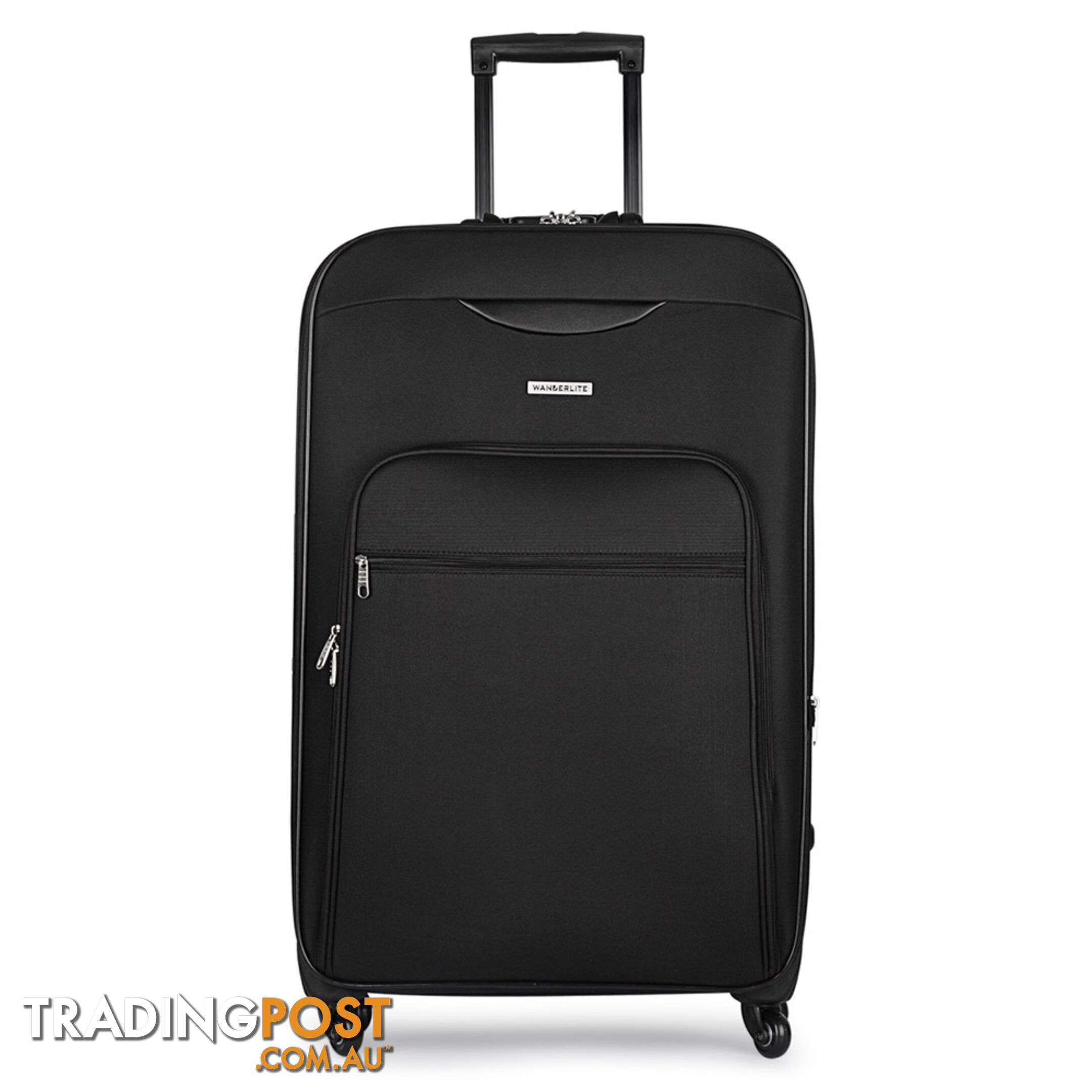 28&#34; Soft Case Luggage 4 Wheels Suitecase TSA Lock Travel Carry On Bag Black