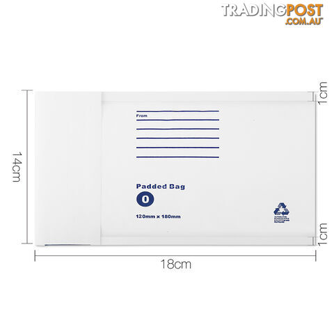 Set of 100 Bubble Padded Mailer Bag - 120mm x 180mm