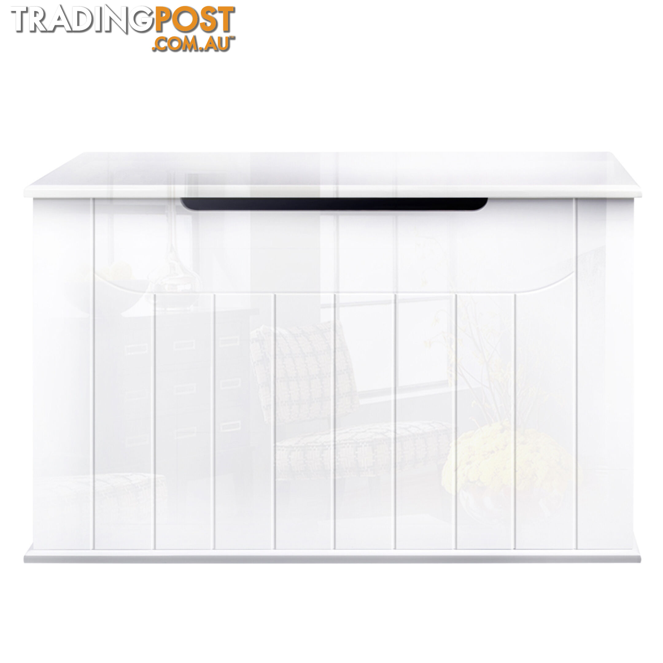 Baby Toy Box Nursery Wood Storage Chest Organizer White