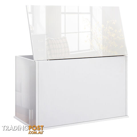 Baby Toy Box Nursery Wood Storage Chest Organizer White