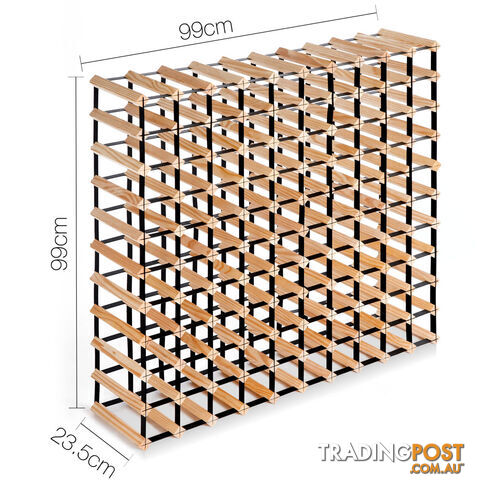 110 Bottles Timber Wine Rack Wooden Shelf Cellar Storage Vintry Stand Cabinet