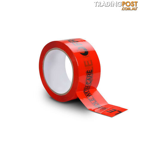 36 Rolls Fragile Tape 48mm x 75m Shipping Box Carton Packaging Sticky Red