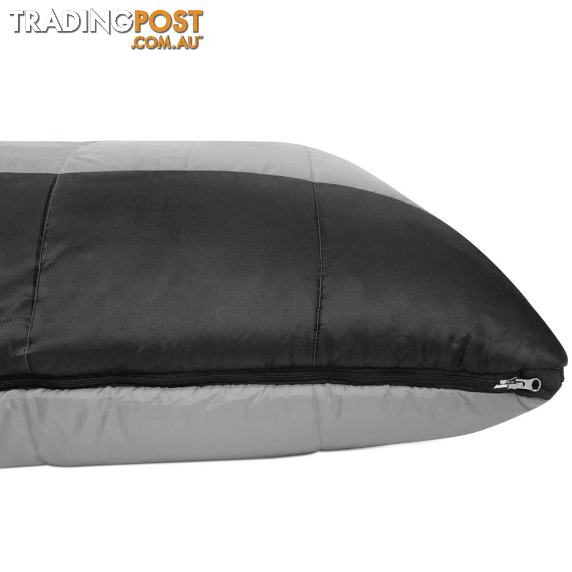 2 x Sleeping Bag Twin Outdoor Camping Thermal Tent Hiking -10_ Grey Black