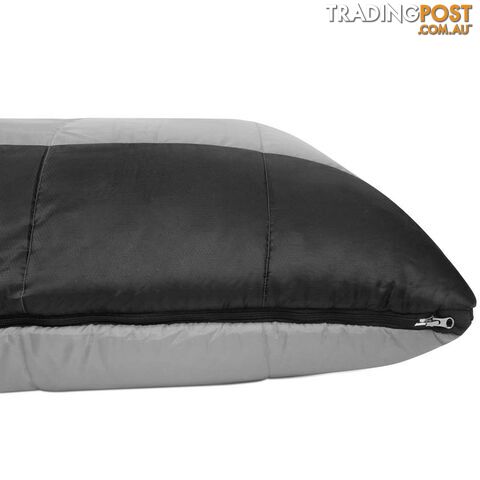 2 x Sleeping Bag Twin Outdoor Camping Thermal Tent Hiking -10_ Grey Black