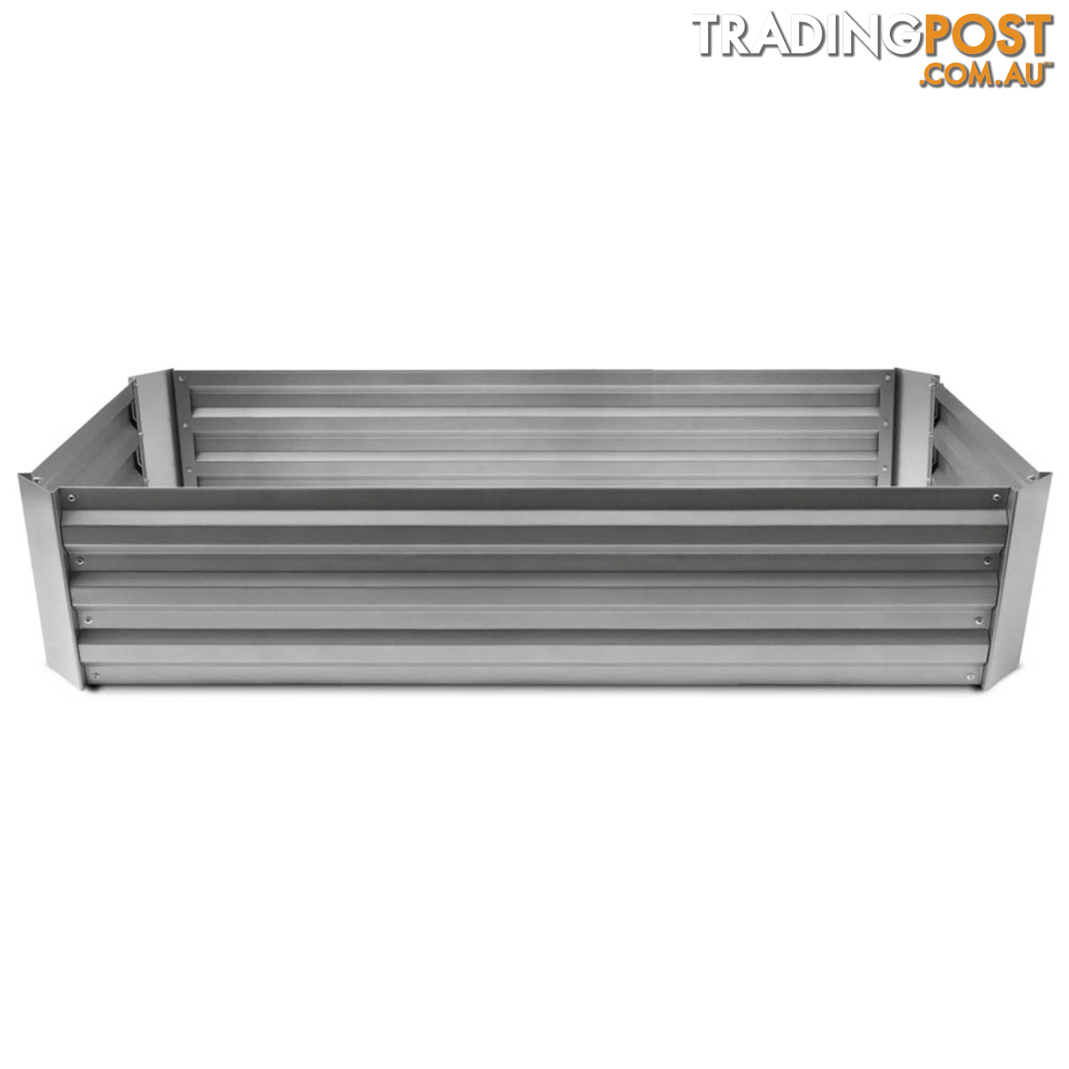 Raised Garden Bed Galvanised Steel 150x90x30cm Elevated Instant Planter White