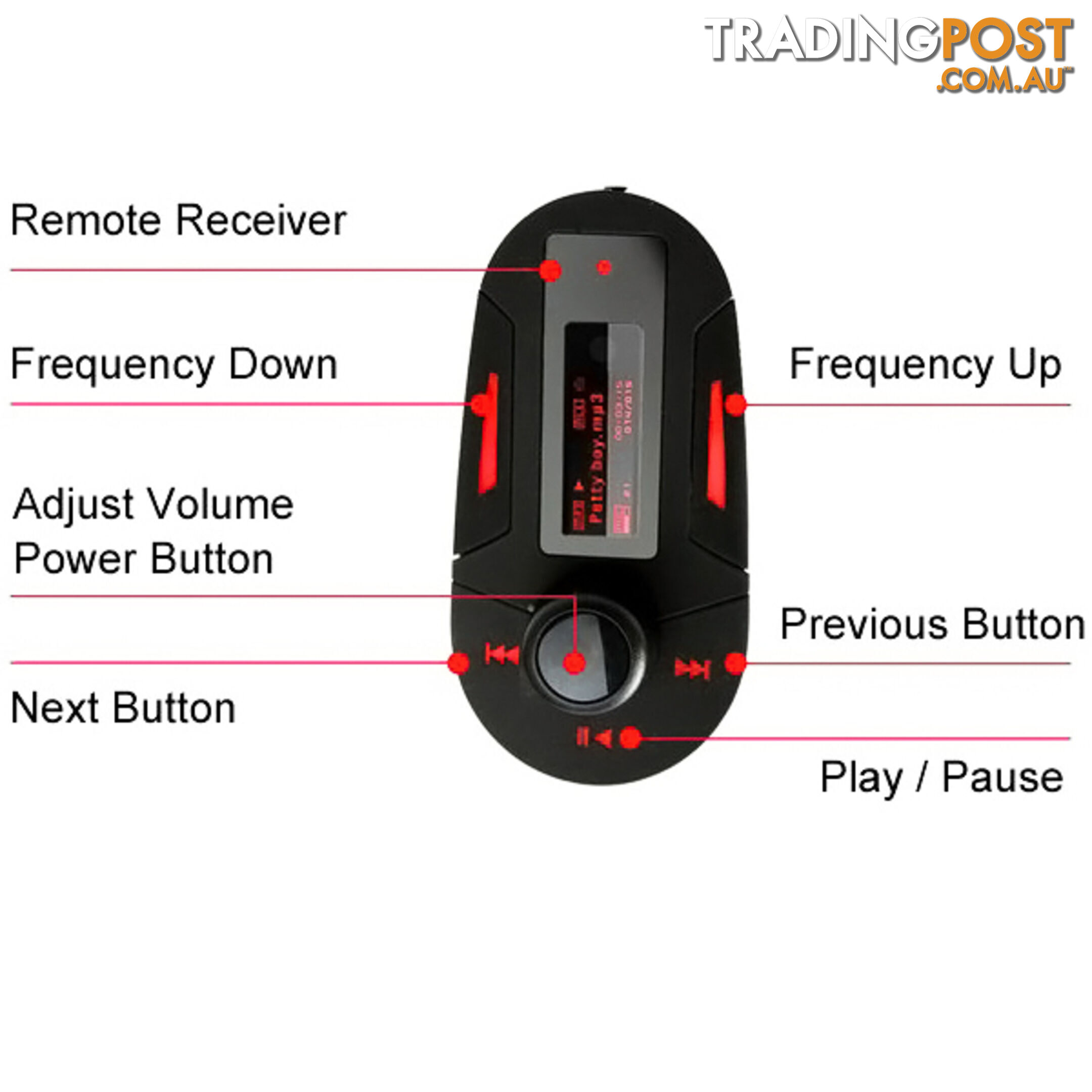 Car MP3 Player Wireless FM Transmitter With USB SD MMC Slot Perfect High Quality Stereo with USB Port Black