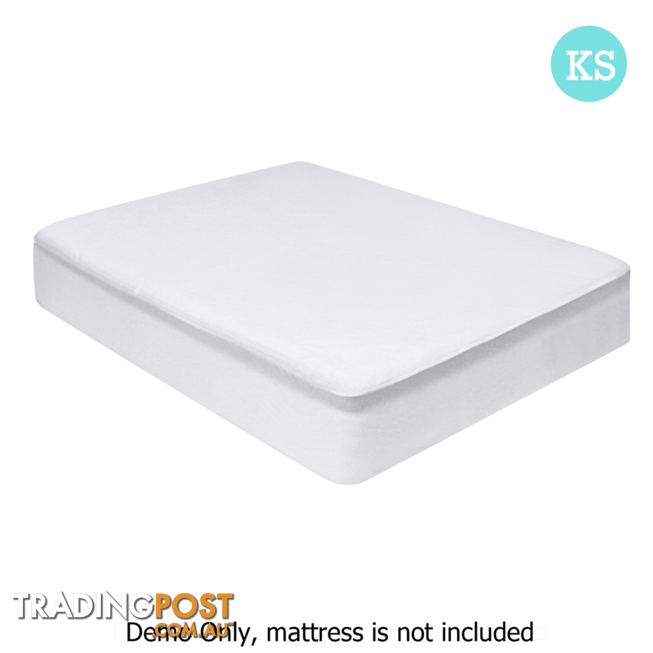 King Single Waterproof Bamboo Fibre Mattress Protector Fitted Fabric Bed Cover
