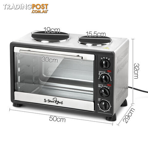 34L Benchtop Convection Oven with Twin Hot Plate