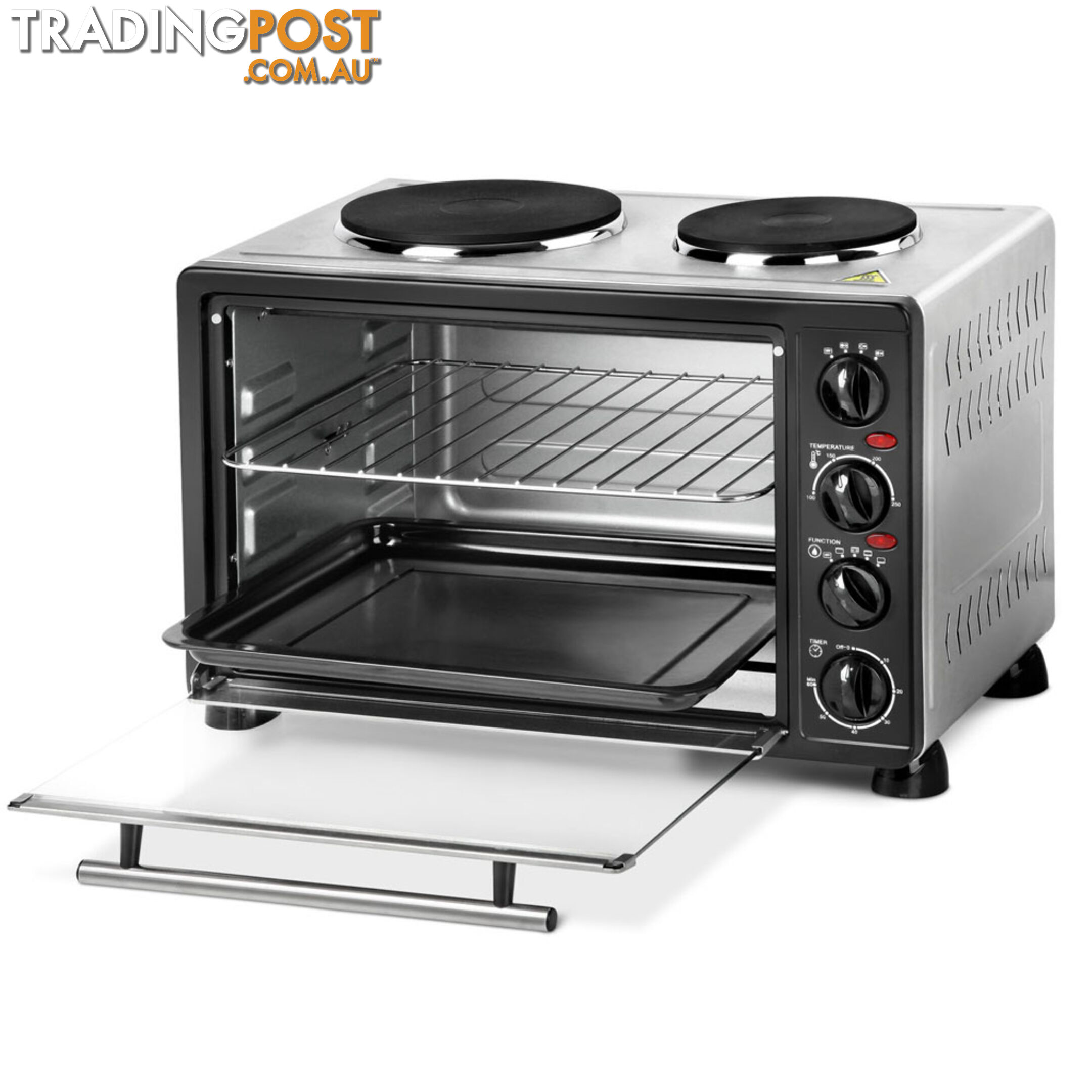 34L Benchtop Convection Oven with Twin Hot Plate