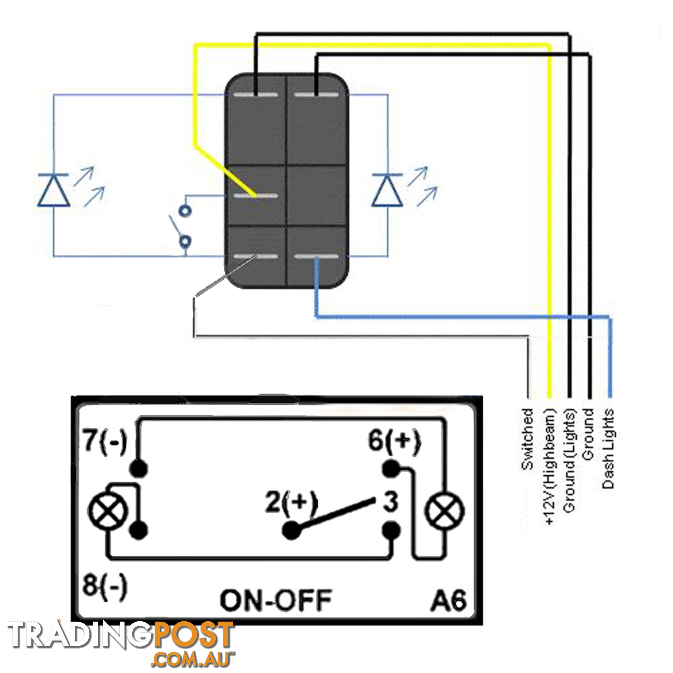 LED LIGHT BAR CARLING ROCKER SWITCH LASER ETCHED WORK LIGHT BAR 4WD UTE 12V 24V