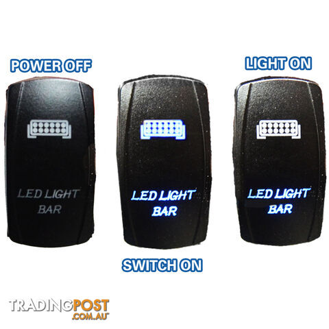 LED LIGHT BAR CARLING ROCKER SWITCH LASER ETCHED WORK LIGHT BAR 4WD UTE 12V 24V