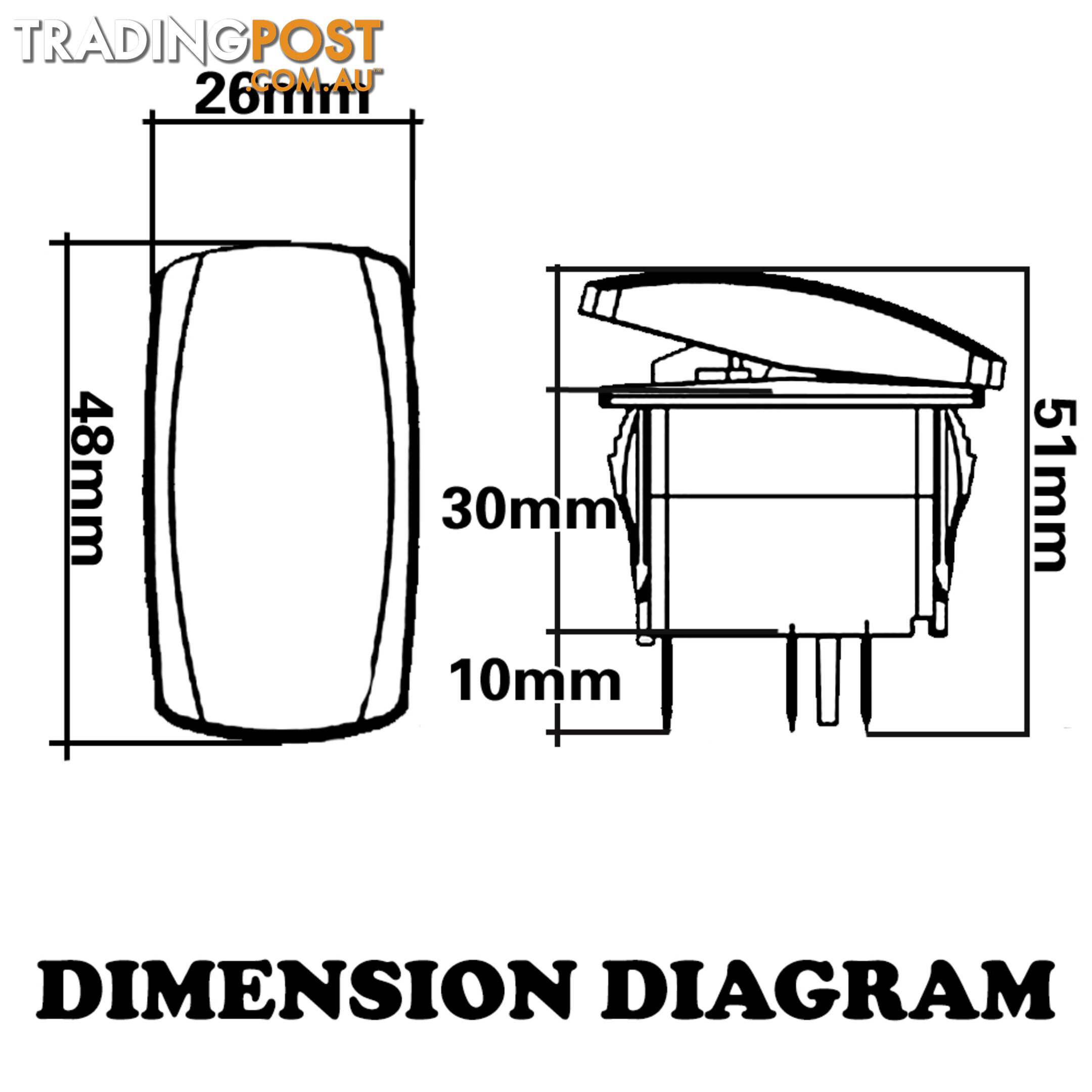 LED LIGHT BAR CARLING ROCKER SWITCH LASER ETCHED WORK LIGHT BAR 4WD UTE 12V 24V