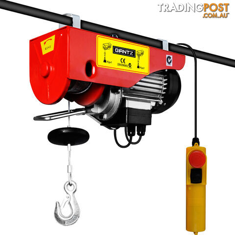 510W Electric Hoist Winch 125/250kg Professional Lift Power Tool 15m Rope