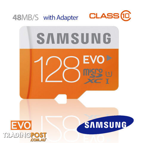 Samsung 128GB EVO Micro SDXC up to 48MB/s with Adapter (MB-MP128DA/AM)