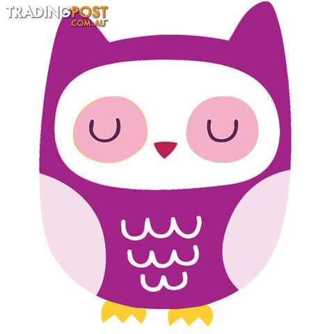 10 X Purple Owl Wall Stickers - Totally Movable