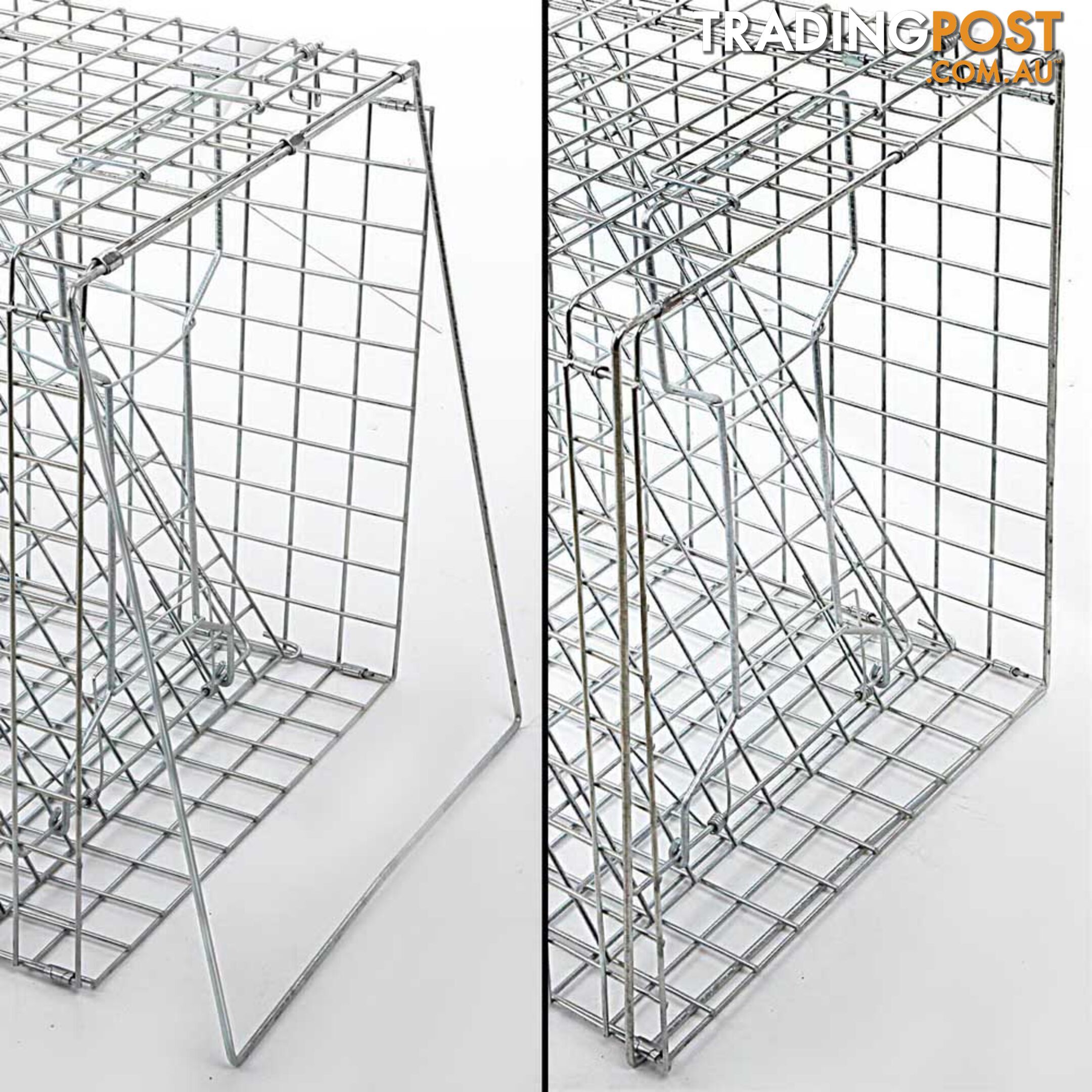 XXLarge Humane Animal Trap Cage Cat Possum Rabbit Fox Koala Hare Catch 150x50cm