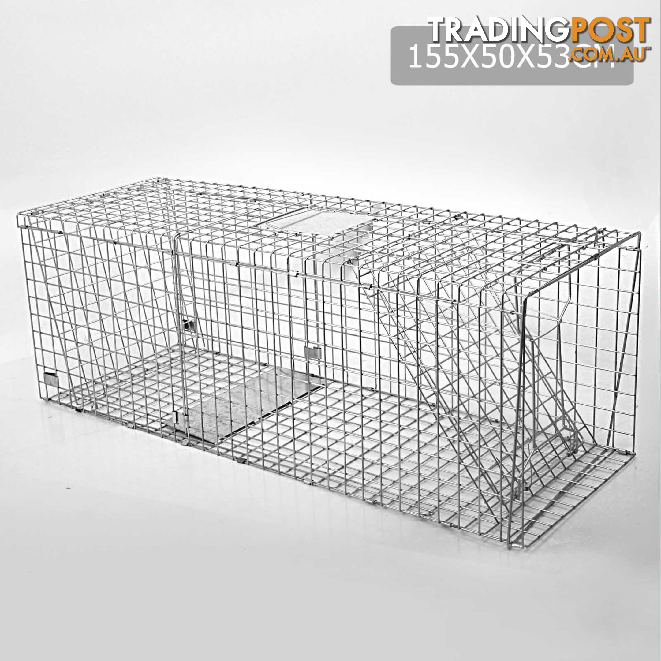 XXLarge Humane Animal Trap Cage Cat Possum Rabbit Fox Koala Hare Catch 150x50cm