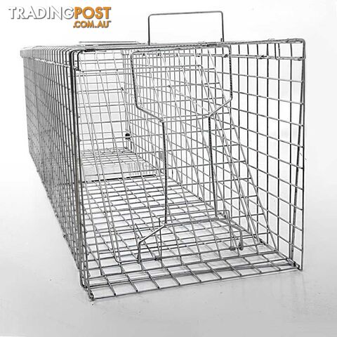 XXLarge Humane Animal Trap Cage Cat Possum Rabbit Fox Koala Hare Catch 150x50cm