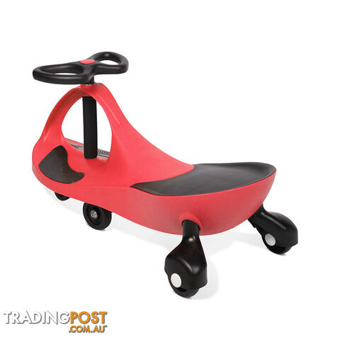Swing Car Kids Ride On Toy Pedal Free Swivel Slider Safe Speed Wiggle Scooter RD