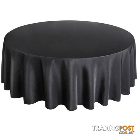 4 Pcs Wedding Table Cloth Round 229cm Black - photo 3 of 9