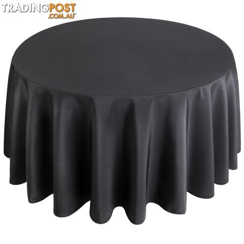 4 Pcs Wedding Table Cloth Round 229cm Black